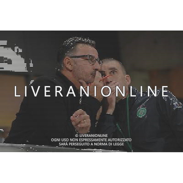 Christophe GALTIER / Laurent BATTLES - 23.09.2015 - Troyes / Saint Etienne - 7eme journee Ligue 1 Photo : Nolwenn Le Gouic / Icon Sport /AGENZIA ALDO LIVERANI Sas - ITALY ONLY - EDITORIAL USE ONLY