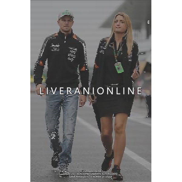 Nico Hulkenberg (GER) Sahara Force India F1 with Victoria Helyar (GBR) Sahara Force India F1 Team. 24.09.2015. Formula 1 World Championship, Rd 14, Japanese Grand Prix, Suzuka, Japan, Preparation Day. AG ALDO LIVERANI SAS ONLY ITALY