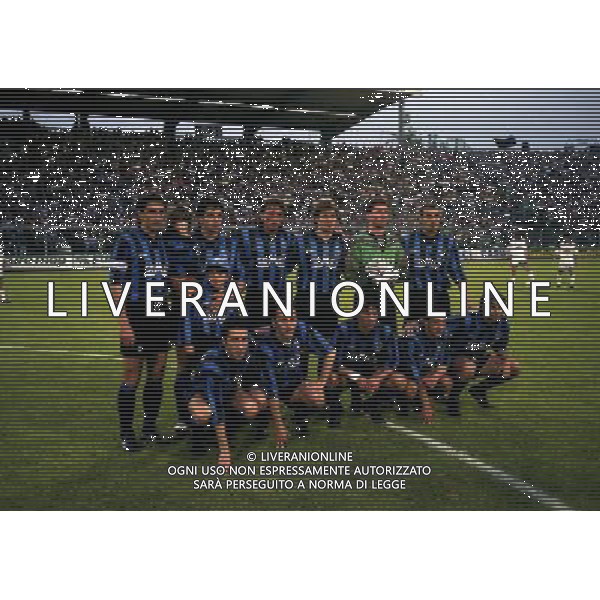 18-05-1996 BERGAMO ATALANTA FIORENTINA FINALE DI COPPA ITALIA NELLA FOTO FORMAZIONE ATALANTA AG ALDO LIVERANI SAS