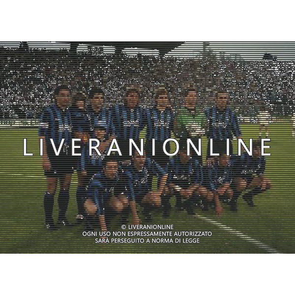 18-05-1996 BERGAMO ATALANTA FIORENTINA FINALE DI COPPA ITALIA NELLA FOTO FORMAZIONE ATALANTA AG ALDO LIVERANI SAS