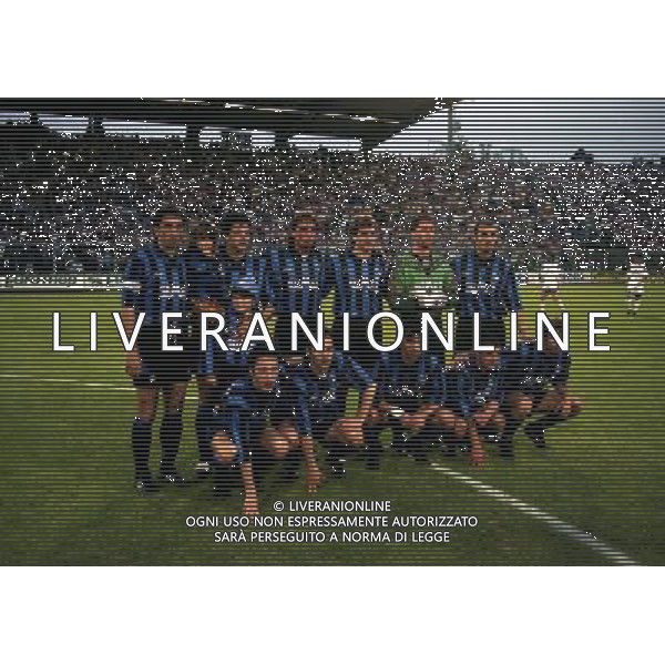 18-05-1996 BERGAMO ATALANTA FIORENTINA FINALE DI COPPA ITALIA NELLA FOTO FORMAZIONE ATALANTA AG ALDO LIVERANI SAS