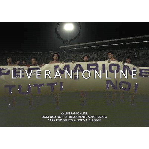 18-05-1996 BERGAMO ATALANTA FIORENTINA FINALE DI COPPA ITALIA NELLA FOTO STRISCIONE PER MARIO CECCHI GORI AG ALDO LIVERANI SAS