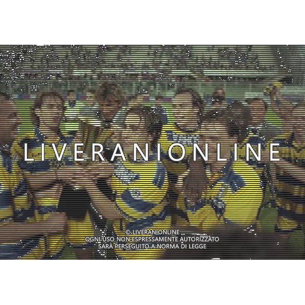 05-05-1999 FIORENTINA PARMA FINALE DI COPPA ITALIA NELLA FOTO FABIO CANNAVARO CON LA COPPA ITALIA AG ALDO LIVERANI SAS
