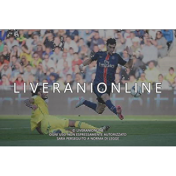 Javier PASTORE / Oswaldo VIZCARRONDO - 26.09.2015 - Nantes / PSG - 8eme journee Ligue 1 Photo : Nolwenn Le Gouic / Icon Sport AG ALDO LIVERANI SAS ONLY ITALY