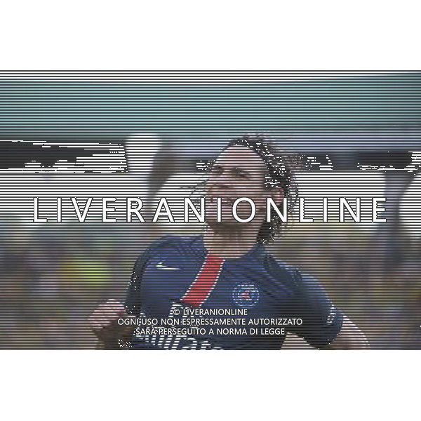joie Edinson CAVANI - 26.09.2015 - Nantes / PSG - 8eme journee Ligue 1 Photo : Nolwenn Le Gouic / Icon Sport /AGENZIA ALDO LIVERANI Sas - ITALY ONLY - EDITORIAL USE ONLY