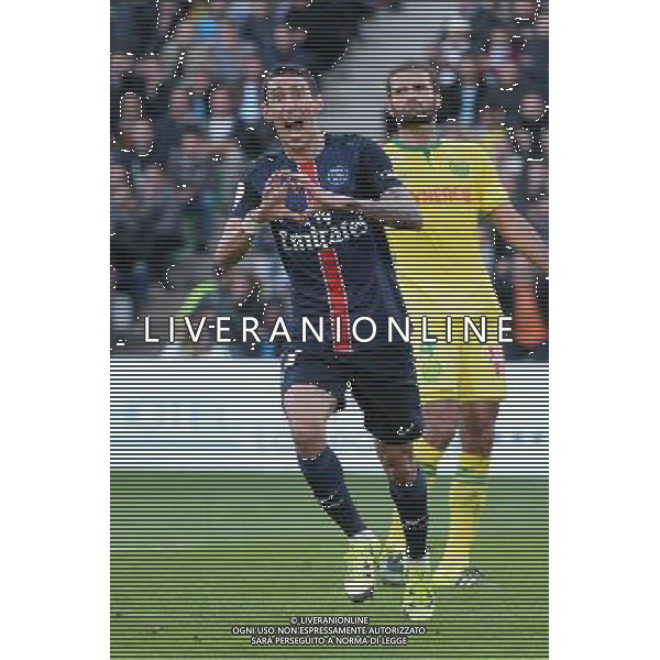joie Angel DI MARIA - 26.09.2015 - Nantes / PSG - 8eme journee Ligue 1 Photo : Nolwenn Le Gouic / Icon Sport /AGENZIA ALDO LIVERANI Sas - ITALY ONLY - EDITORIAL USE ONLY