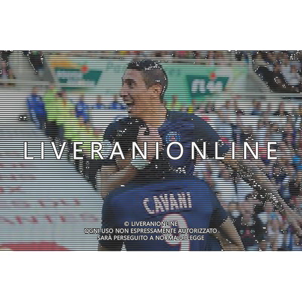 joie Angel DI MARIA - 26.09.2015 - Nantes / PSG - 8eme journee Ligue 1 Photo : Nolwenn Le Gouic / Icon Sport /AGENZIA ALDO LIVERANI Sas - ITALY ONLY - EDITORIAL USE ONLY