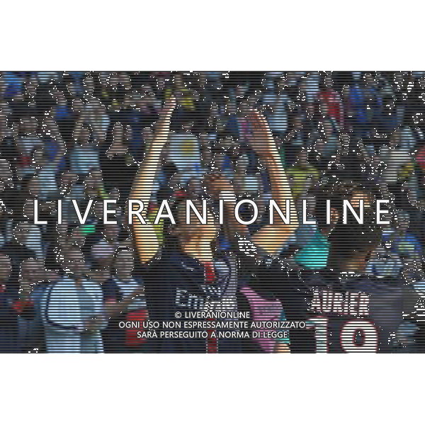 joie Edinson CAVANI - 26.09.2015 - Nantes / PSG - 8eme journee Ligue 1 Photo : Nolwenn Le Gouic / Icon Sport /AGENZIA ALDO LIVERANI Sas - ITALY ONLY - EDITORIAL USE ONLY