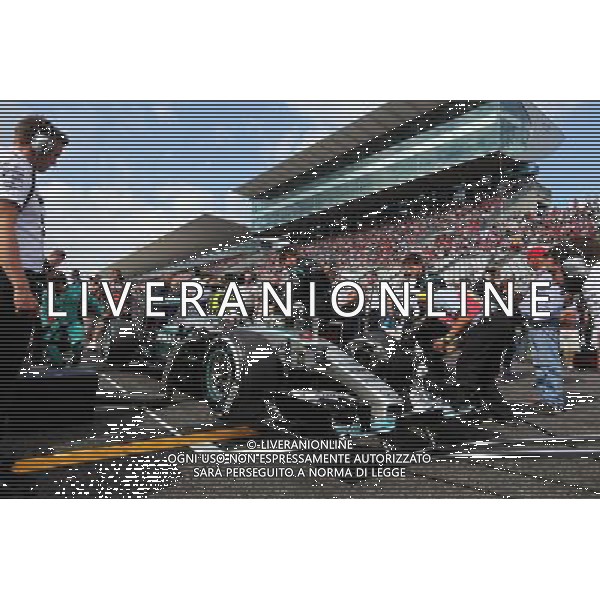 Lewis Hamilton (GBR) Mercedes AMG F1 W06 on the grid. 27.09.2015. Formula 1 World Championship, Rd 14, Japanese Grand Prix, Suzuka, Japan, Race Day. AG ALDO LIVERANI SAS ONLY ITALY