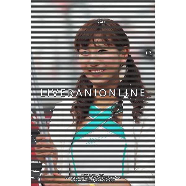 Grid girl. 27.09.2015. Formula 1 World Championship, Rd 14, Japanese Grand Prix, Suzuka, Japan, Race Day. AG ALDO LIVERANI SAS ONLY ITALY
