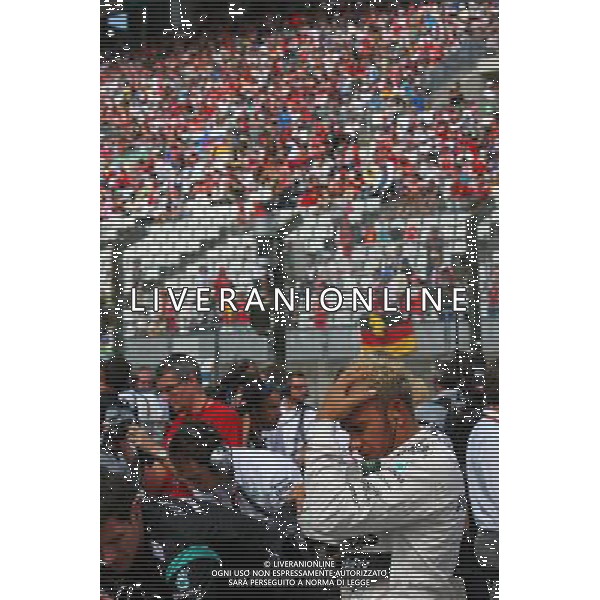 Lewis Hamilton (GBR) Mercedes AMG F1 on the grid. 27.09.2015. Formula 1 World Championship, Rd 14, Japanese Grand Prix, Suzuka, Japan, Race Day. AG ALDO LIVERANI SAS ONLY ITALY