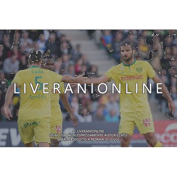 Lorik CANA / Oswaldo VIZCARRONDO - 26.09.2015 - Nantes / PSG - 8eme journee Ligue 1 Photo : Nolwenn Le Gouic / Icon Sport AG ALDO LIVERANI SAS ONLY ITALY