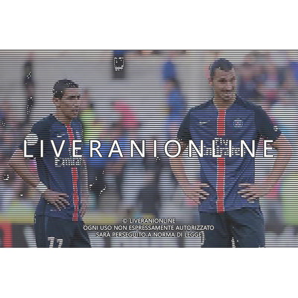 Zlatan IBRAHIMOVIC / Angel DI MARIA - 26.09.2015 - Nantes / PSG - 8eme journee Ligue 1 Photo : Nolwenn Le Gouic / Icon Sport AG ALDO LIVERANI SAS ONLY ITALY