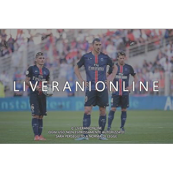 Zlatan IBRAHIMOVIC / Marco VERRATTI - 26.09.2015 - Nantes / PSG - 8eme journee Ligue 1 Photo : Nolwenn Le Gouic / Icon Sport AG ALDO LIVERANI SAS ONLY ITALY