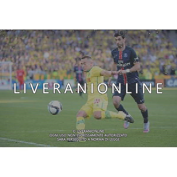 Valentin RONGIER / Javier PASTORE - 26.09.2015 - Nantes / PSG - 8eme journee Ligue 1 Photo : Nolwenn Le Gouic / Icon Sport AG ALDO LIVERANI SAS ONLY ITALY