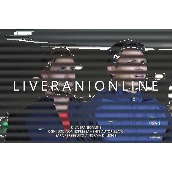 Thiago SILVA / Kevin TRAPP - 26.09.2015 - Nantes / PSG - 8eme journee Ligue 1 Photo : Nolwenn Le Gouic / Icon Sport AG ALDO LIVERANI SAS ONLY ITALY