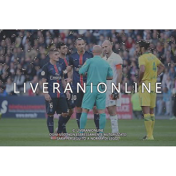 Zlatan IBRAHIMOVIC / Amaury DELERUE - 26.09.2015 - Nantes / PSG - 8eme journee Ligue 1 Photo : Nolwenn Le Gouic / Icon Sport AG ALDO LIVERANI SAS ONLY ITALY