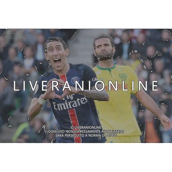 Angel DI MARIA / Oswaldo VIZCARRONDO - 26.09.2015 - Nantes / PSG - 8eme journee Ligue 1 Photo : Nolwenn Le Gouic / Icon Sport AG ALDO LIVERANI SAS ONLY ITALY