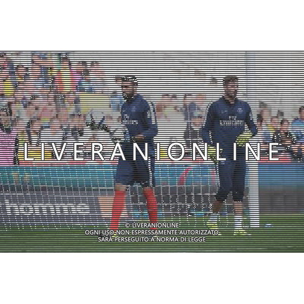 Kevin TRAPP / Salvatore SIRIGU - 26.09.2015 - Nantes / PSG - 8eme journee Ligue 1 Photo : Nolwenn Le Gouic / Icon Sport AG ALDO LIVERANI SAS ONLY ITALY