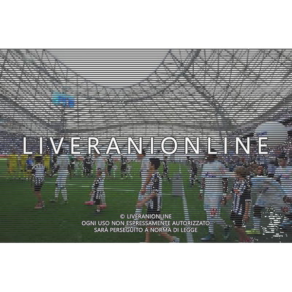 Entree des joueurs / huis clos partiel / Tribune vide - 27.09.2015 - Marseille / Angers - 8eme journee de Ligue 1 Photo : Gaston Petrelli / Icon Sport AG ALDO LIVERANI SAS ONLY ITALY
