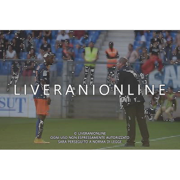 Rolland Courbis / William Remy - 27.09.2015 - Montpellier / Lorient - 8eme journee de Ligue 1 Photo : Alexandre Dimou / Icon Sport AG ALDO LIVERANI SAS ONLY ITALY