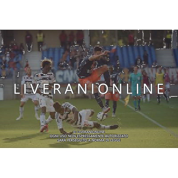 Lamine Gassama / Rami Bensebaini - 27.09.2015 - Montpellier / Lorient - 8eme journee de Ligue 1 Photo : Alexandre Dimou / Icon Sport AG ALDO LIVERANI SAS ONLY ITALY