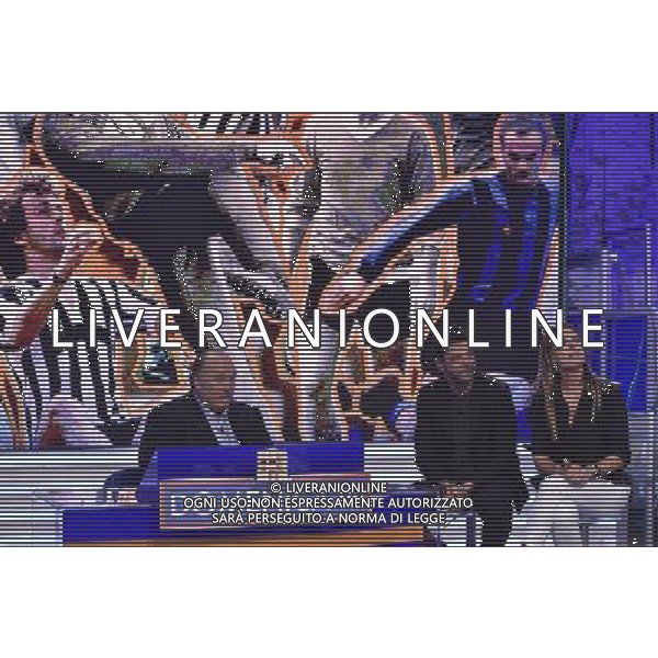 Roma - 27/09/2015 - Studi Rai Cinecitta\' -Trasmissione TV \' Domenica In \' - nella foto: Giampiero galeazzi con Paola Perego e Salvo Sottile / Ph. Fabrizio Corradetti - Ag. Aldo Liverani sasÂ©Agenzia Aldo Liverani S.a.s.