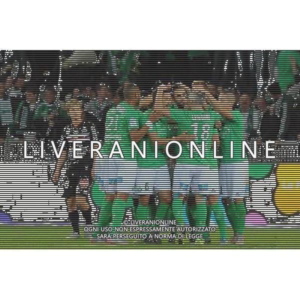 JOIE DE LoIc PERRIN - 27.09.2015 - Saint Etienne / Nice - 8eme journee de Ligue 1 Photo : Jean Paul Thomas / Icon Sport AG ALDO LIVERANI SAS ONLY ITALY