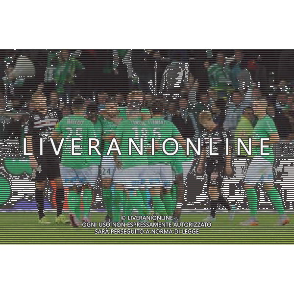 JOIE DE LoIc PERRIN - 27.09.2015 - Saint Etienne / Nice - 8eme journee de Ligue 1 Photo : Jean Paul Thomas / Icon Sport AG ALDO LIVERANI SAS ONLY ITALY