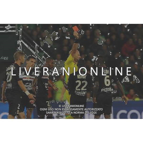 CARTON ROUGE POUR Nampalys MENDY - 27.09.2015 - Saint Etienne / Nice - 8eme journee de Ligue 1 Photo : Jean Paul Thomas / Icon Sport AG ALDO LIVERANI SAS ONLY ITALY