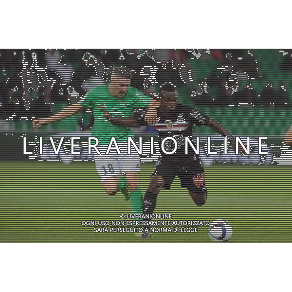 Fabien LEMOINE / Jean Michael SERI - 27.09.2015 - Saint Etienne / Nice - 8eme journee de Ligue 1 Photo : Jean Paul Thomas / Icon Sport AG ALDO LIVERANI SAS ONLY ITALY