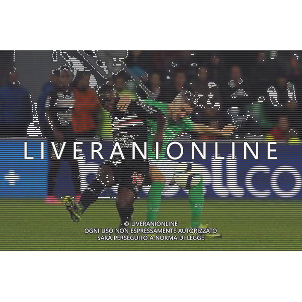 Nampalys MENDY / Fabien LEMOINE - 27.09.2015 - Saint Etienne / Nice - 8eme journee de Ligue 1 Photo : Jean Paul Thomas / Icon Sport AG ALDO LIVERANI SAS ONLY ITALY