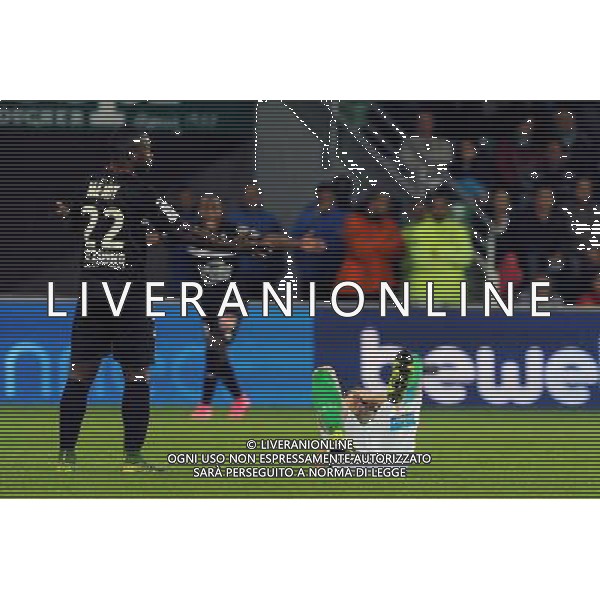 Nampalys MENDY / Fabien LEMOINE - 27.09.2015 - Saint Etienne / Nice - 8eme journee de Ligue 1 Photo : Jean Paul Thomas / Icon Sport AG ALDO LIVERANI SAS ONLY ITALY