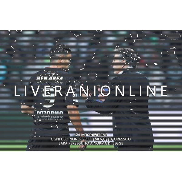 Hatem BEN ARFA / Claude PUEL - 27.09.2015 - Saint Etienne / Nice - 8eme journee de Ligue 1 Photo : Jean Paul Thomas / Icon Sport AG ALDO LIVERANI SAS ONLY ITALY