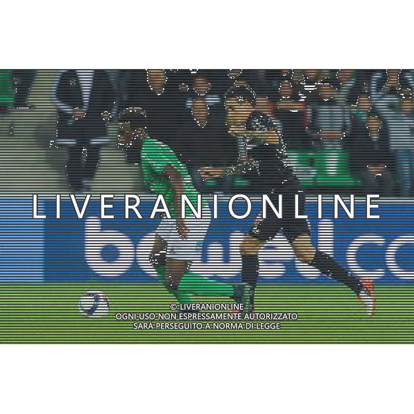 Jean Christophe BAHEBECK / Wallyson MALLMANN - 27.09.2015 - Saint Etienne / Nice - 8eme journee de Ligue 1 Photo : Jean Paul Thomas / Icon Sport AG ALDO LIVERANI SAS ONLY ITALY