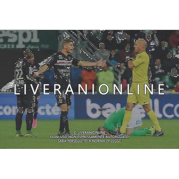 Maxime LE MARCHAND / Bartolomeu VARELA - 27.09.2015 - Saint Etienne / Nice - 8eme journee de Ligue 1 Photo : Jean Paul Thomas / Icon Sport AG ALDO LIVERANI SAS ONLY ITALY