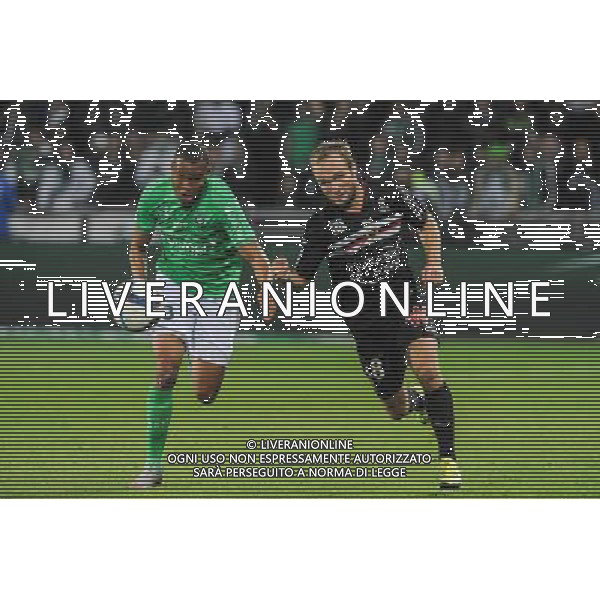 Pierre Yves POLOMAT / Valere GERMAIN - 27.09.2015 - Saint Etienne / Nice - 8eme journee de Ligue 1 Photo : Jean Paul Thomas / Icon Sport AG ALDO LIVERANI SAS ONLY ITALY