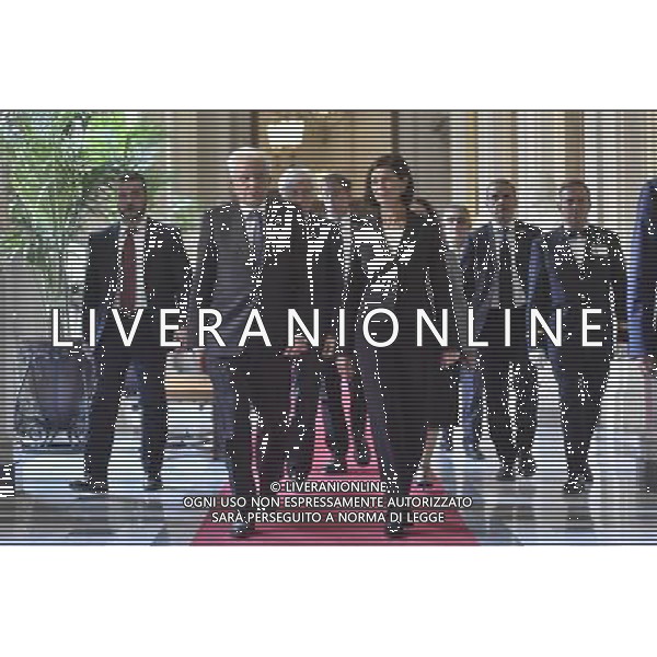 29-09-2015 ROMA MONTECITORIO CAMERA ARDENTE PIETRO INGRAO NELLA FOTO SERGIO MATTARELLA CON LAURA BOLDRINI FOTO FABRIZIO CORRADETTI-AG ALDO LIVERANI SAS