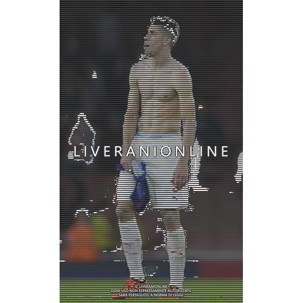 Arsenal\'s Gabriel Paulista looks dejected at full time - final score 2-3 Photographer Craig Mercer/CameraSport Football - UEFA Champions League Group F - Arsenal v Olympiakos - Tuesday 29th September 2015 - Emirates Stadium - London - © CameraSport - 43 Linden Ave. Countesthorpe. Leicester. England. LE8 5PG - Tel: +44 (0) 116 277 4147 - admin@camerasport.com - www.camerasport.com AG ALDO LIVERANI SAS ONLY ITALY