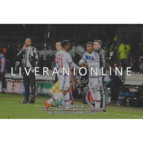 Sortie Alexandre LACAZETTE / Claudio Beauvue - 29.09.2015 - Lyon / Valence - Champions League Photo : Jean Paul Thomas / Icon Sport AG ALDO LIVERANI SAS ONLY ITALY
