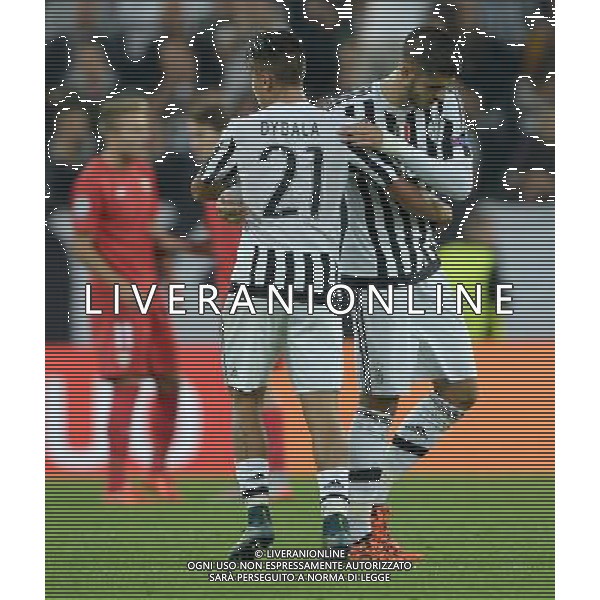 UEFA Champions League 2015/2016 Group Stage D Torino - 30.09.2015 Juventus-Siviglia Nella Foto: alvaro morata e dybala a fine gara /Ph.Vitez-Ag. Aldo Liverani