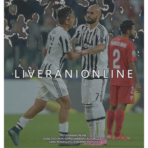 UEFA Champions League 2015/2016 Group Stage D Torino - 30.09.2015 Juventus-Siviglia Nella Foto: esultanza dopo il gol di simone zaza del 2-0 con dybala /Ph.Vitez-Ag. Aldo Liverani