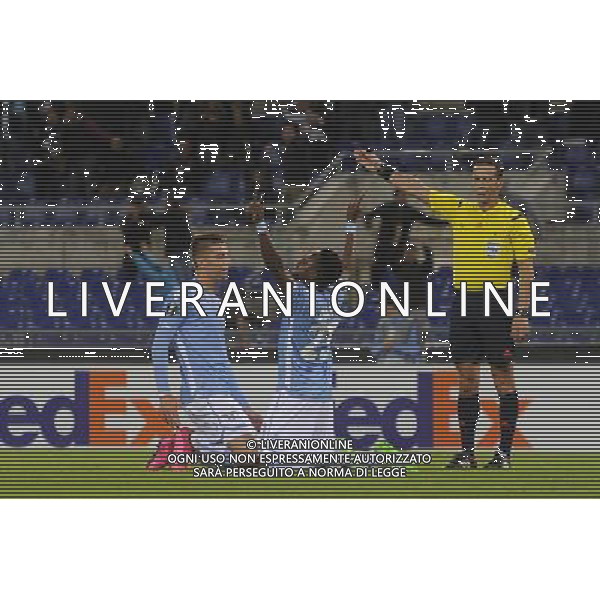 Roma - 01/10/2015 - Stadio Olimpico - UEFA Europa League 2015-2016 - Gruppo G - Lazio vs Saint Etienne - nella foto: esultanza di Eddy Onazi e Sergej Milinkovic-Savic / Ph. Fabrizio Corradetti - Ag. Aldo Liverani sas