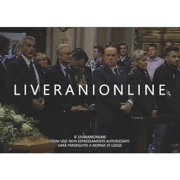 Silvio Berlusconi al funerali di Roberta Orizio 01 ottobre 2015 a brescia.ph Fotolive Fabrizio Cattina/Agenzia Aldo Liverani S.a.s.