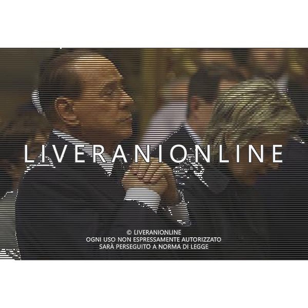 Silvio Berlusconi al funerali di Roberta Orizio 01 ottobre 2015 a brescia.ph Fotolive Fabrizio Cattina/Agenzia Aldo Liverani S.a.s.