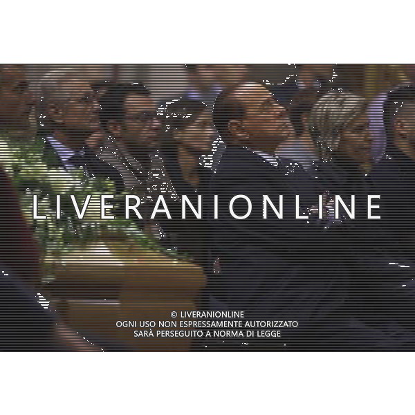 Silvio Berlusconi al funerali di Roberta Orizio 01 ottobre 2015 a brescia.ph Fotolive Fabrizio Cattina/Agenzia Aldo Liverani S.a.s.