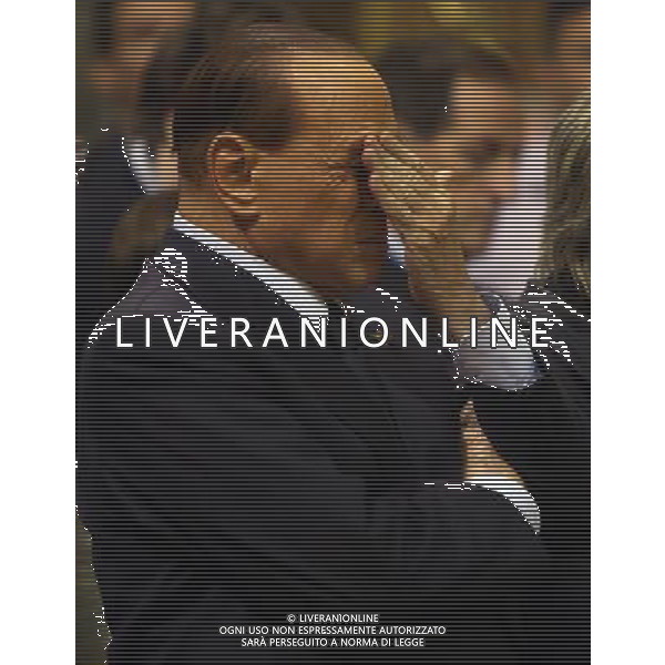 Silvio Berlusconi al funerali di Roberta Orizio 01 ottobre 2015 a brescia.ph Fotolive Fabrizio Cattina/Agenzia Aldo Liverani S.a.s.