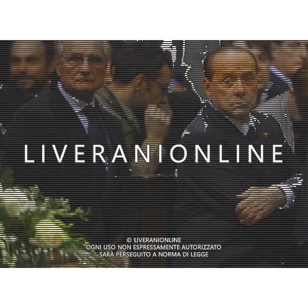 Silvio Berlusconi al funerali di Roberta Orizio 01 ottobre 2015 a brescia.ph Fotolive Fabrizio Cattina/Agenzia Aldo Liverani S.a.s.