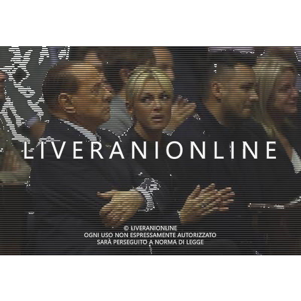 Silvio Berlusconi e Francesca Pascale al funerali di Roberta Orizio 01 ottobre 2015 a brescia.ph Fotolive Fabrizio Cattina/Agenzia Aldo Liverani S.a.s.