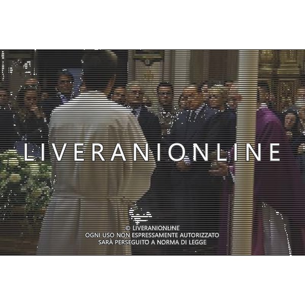 Silvio Berlusconi al funerali di Roberta Orizio 01 ottobre 2015 a brescia.ph Fotolive Fabrizio Cattina/Agenzia Aldo Liverani S.a.s.